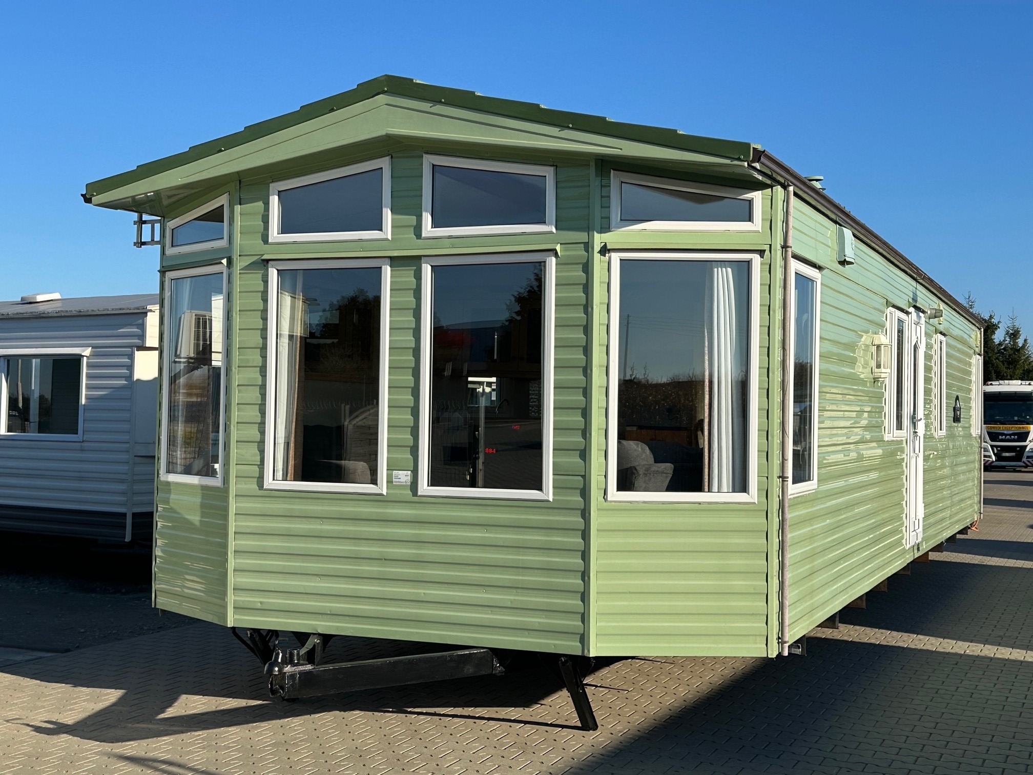 Winterfeste Mobilheim Willerby Aspen 11,20 x 3,70 m mit Zentralheizung